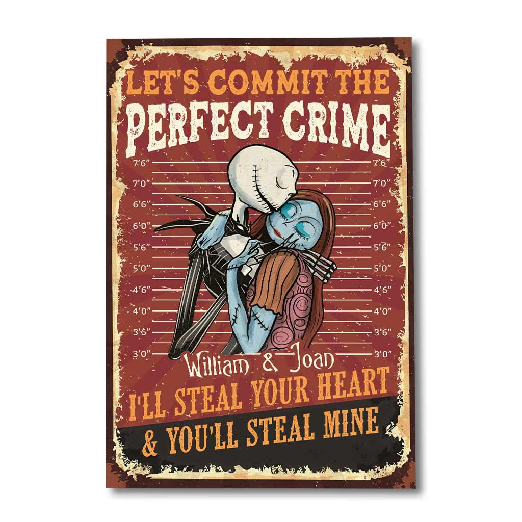 Let's Commit The Perfect Crime - Personalized Couple Nightmare Canvas And Poster