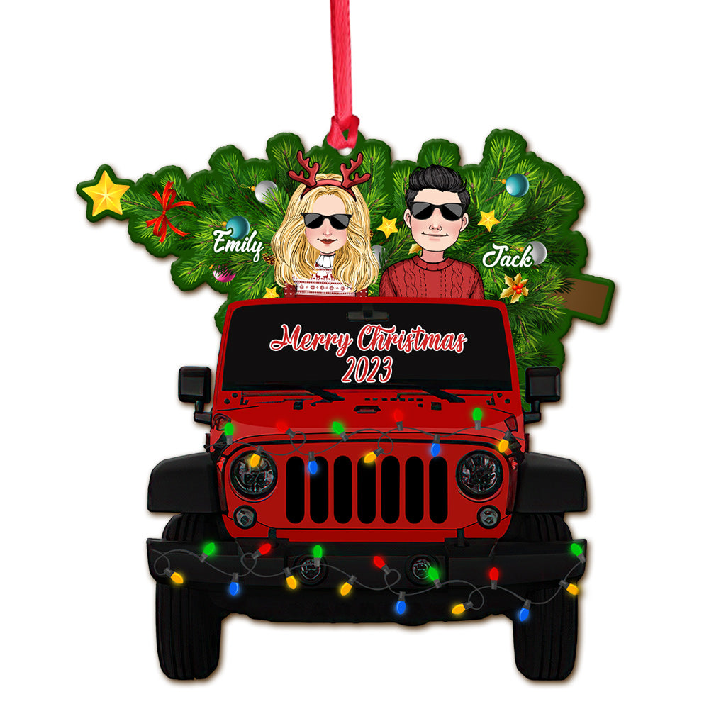 Happy Couple - Personalized Couple One-sided Ornament