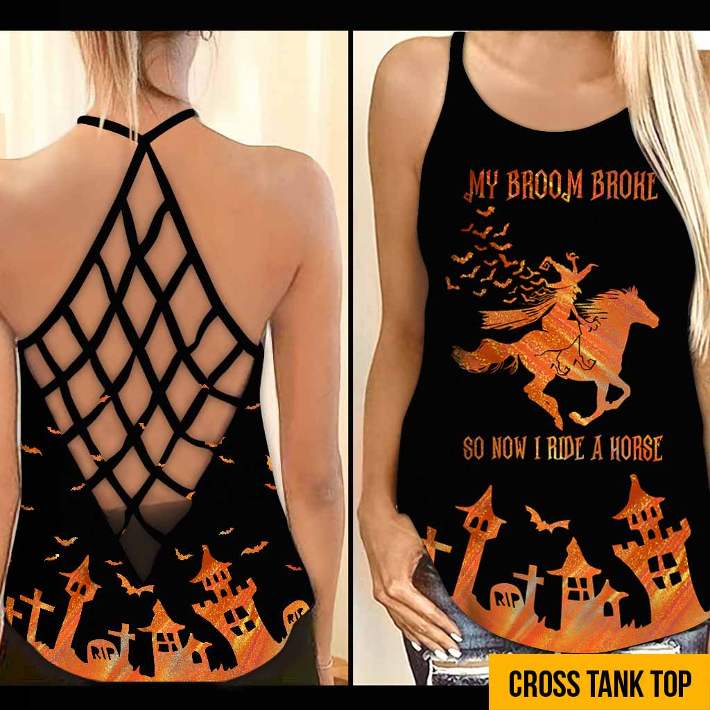 My Broom Broke - Horse Cross Tank Top
