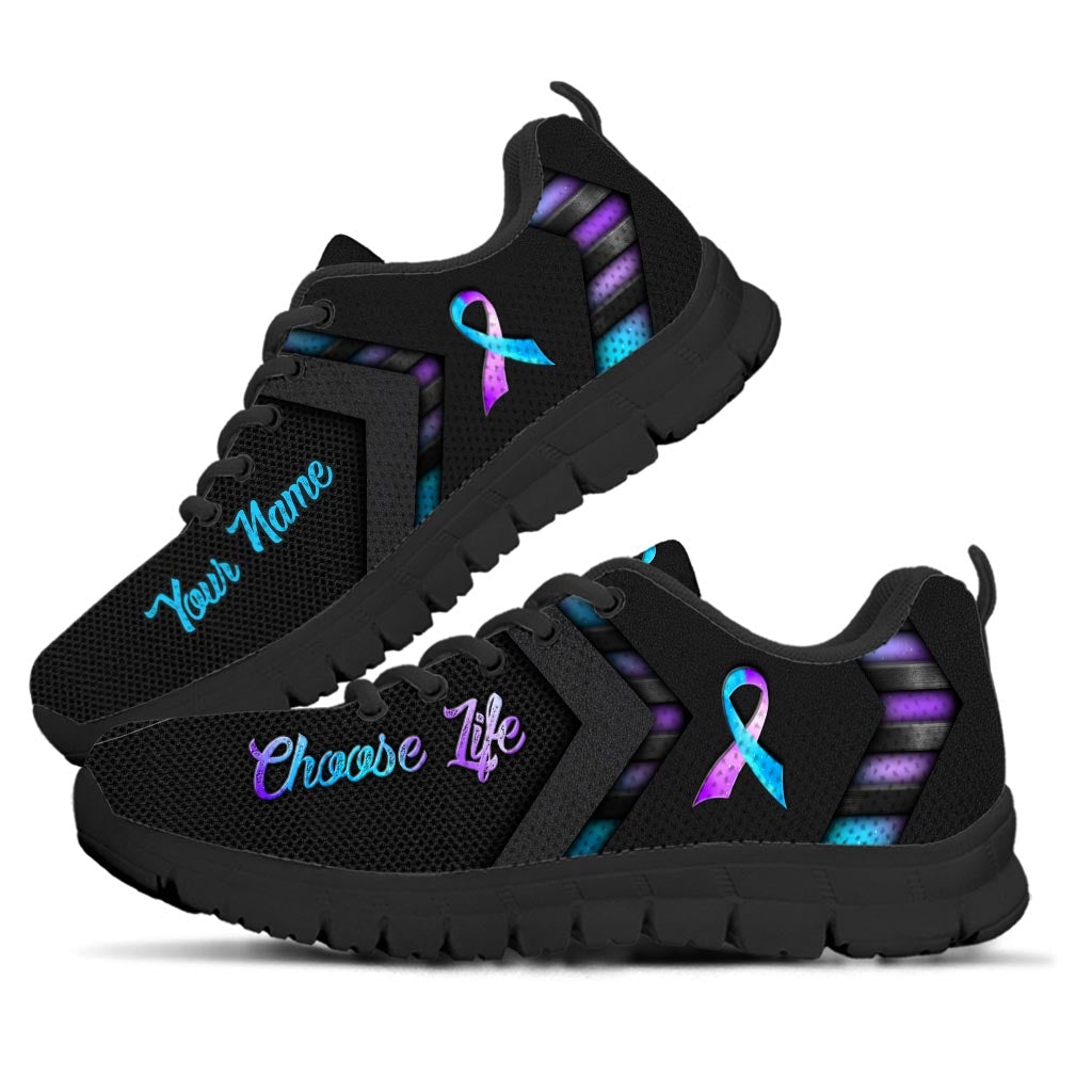 Choose Life Suicide Awareness - Personalized Suicide Prevention Sneakers