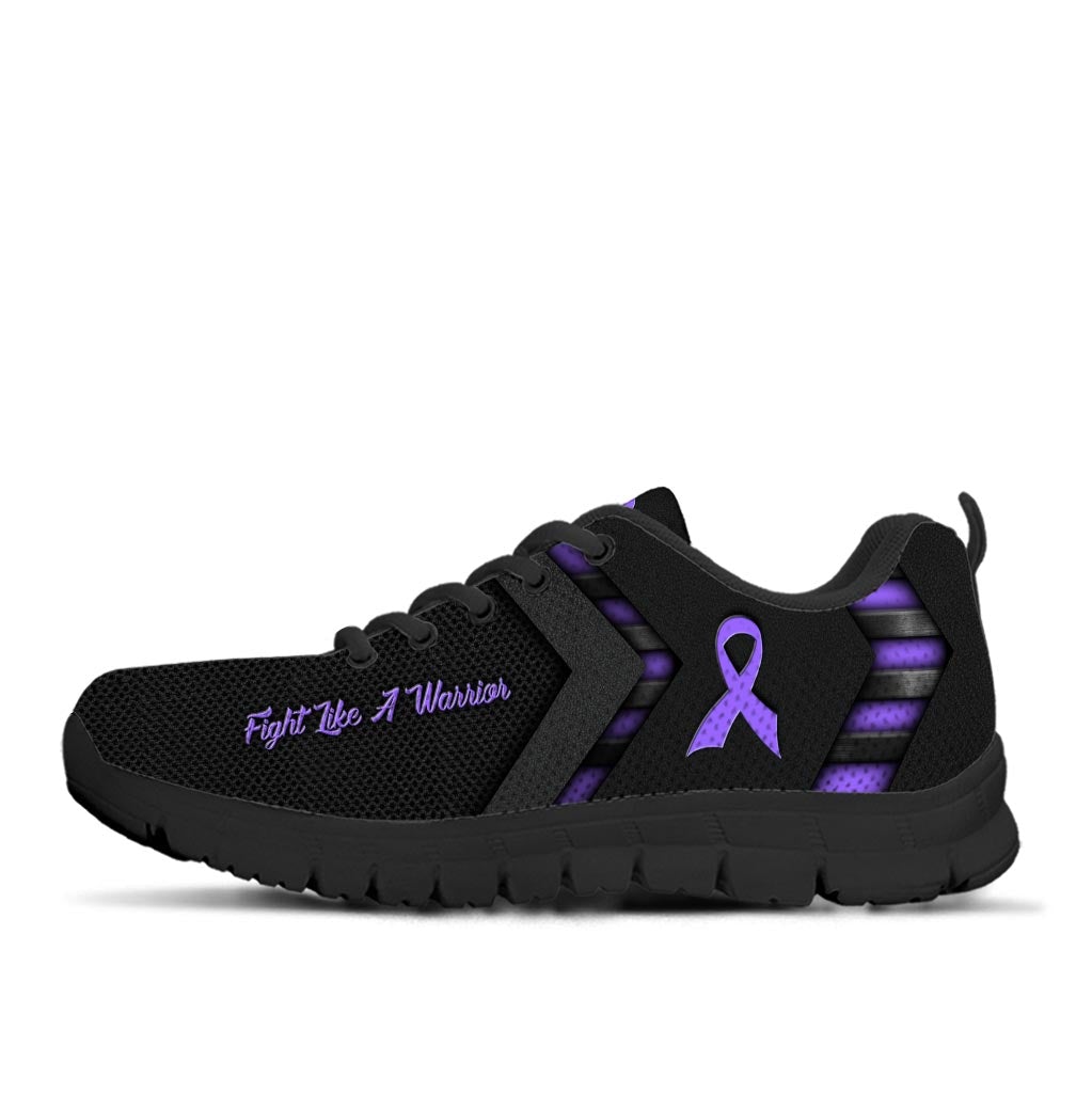 Fight Like A Warrior - Personalized Fibromyalgia Awareness Sneakers