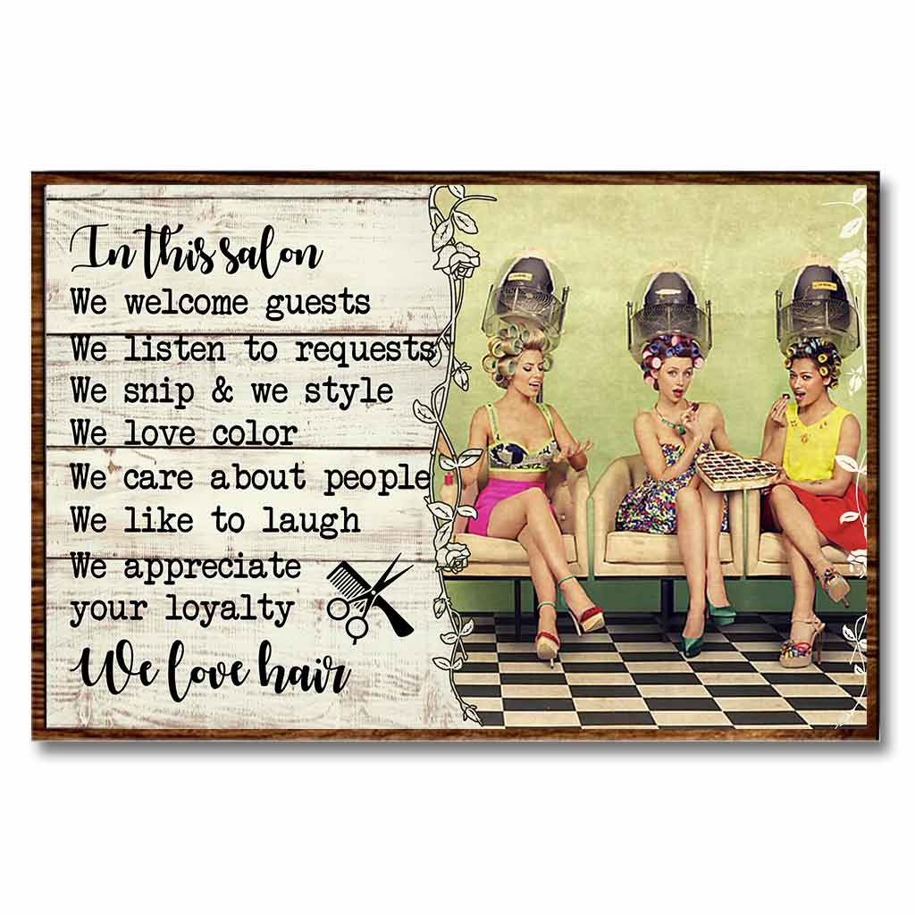 In This Salon - Hairdresser Poster