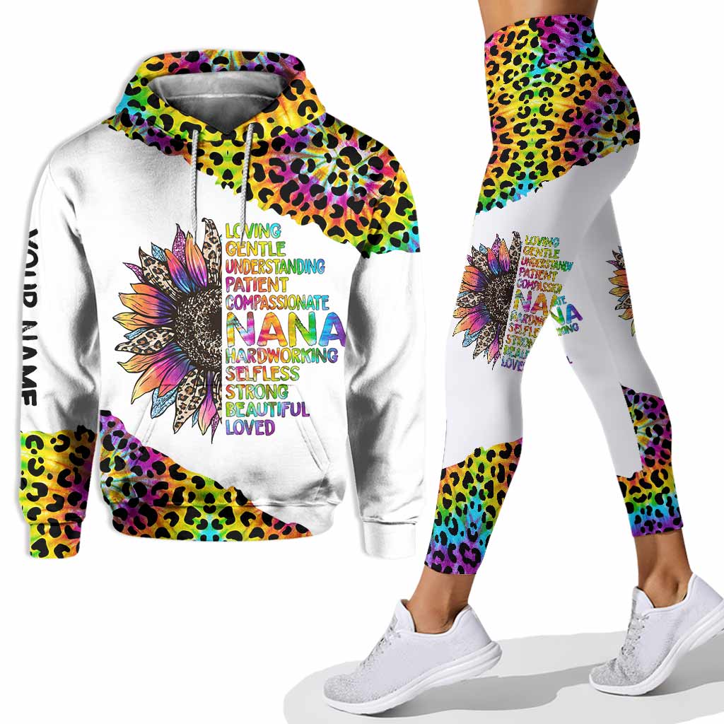Nana Loving Understanding - Personalized Grandma Hoodie And Leggings