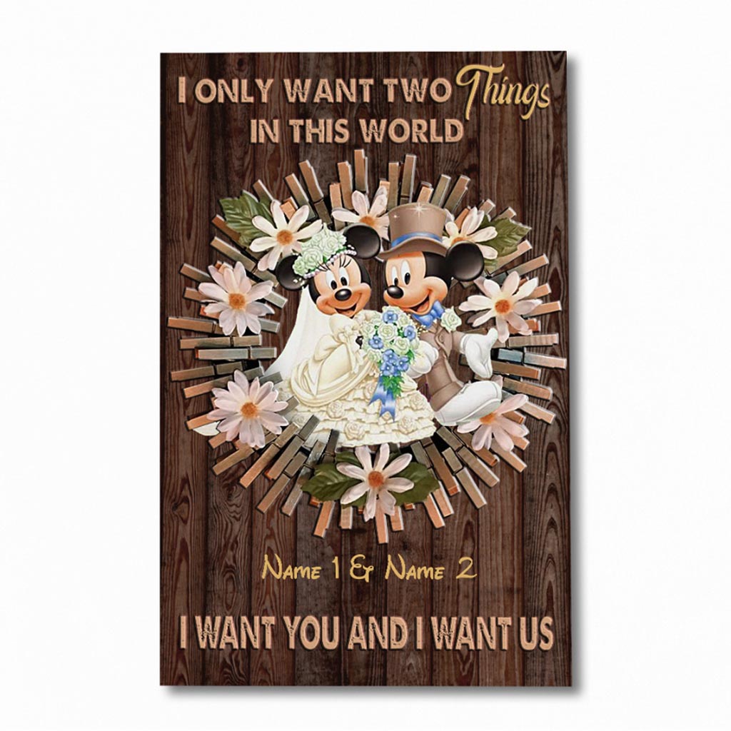 I Only Want Two Things - Personalized Couple Mouse Poster