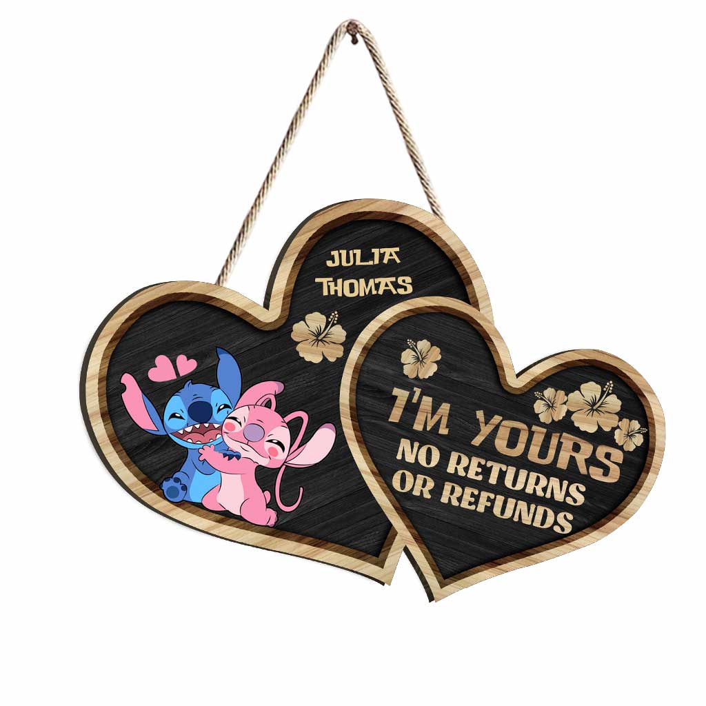 I'm Yours No Return Or Refund - Personalized Ohana Wood Sign