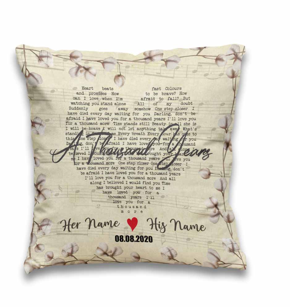 A Thousand Years - Personalized Couple Throw Pillow