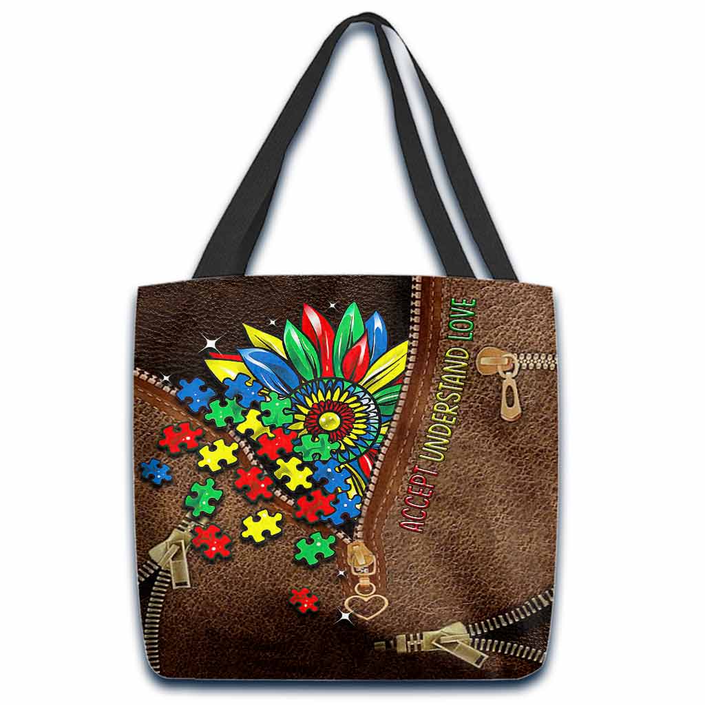 Accept Understand Love - Autism Awareness Tote Bag 062021