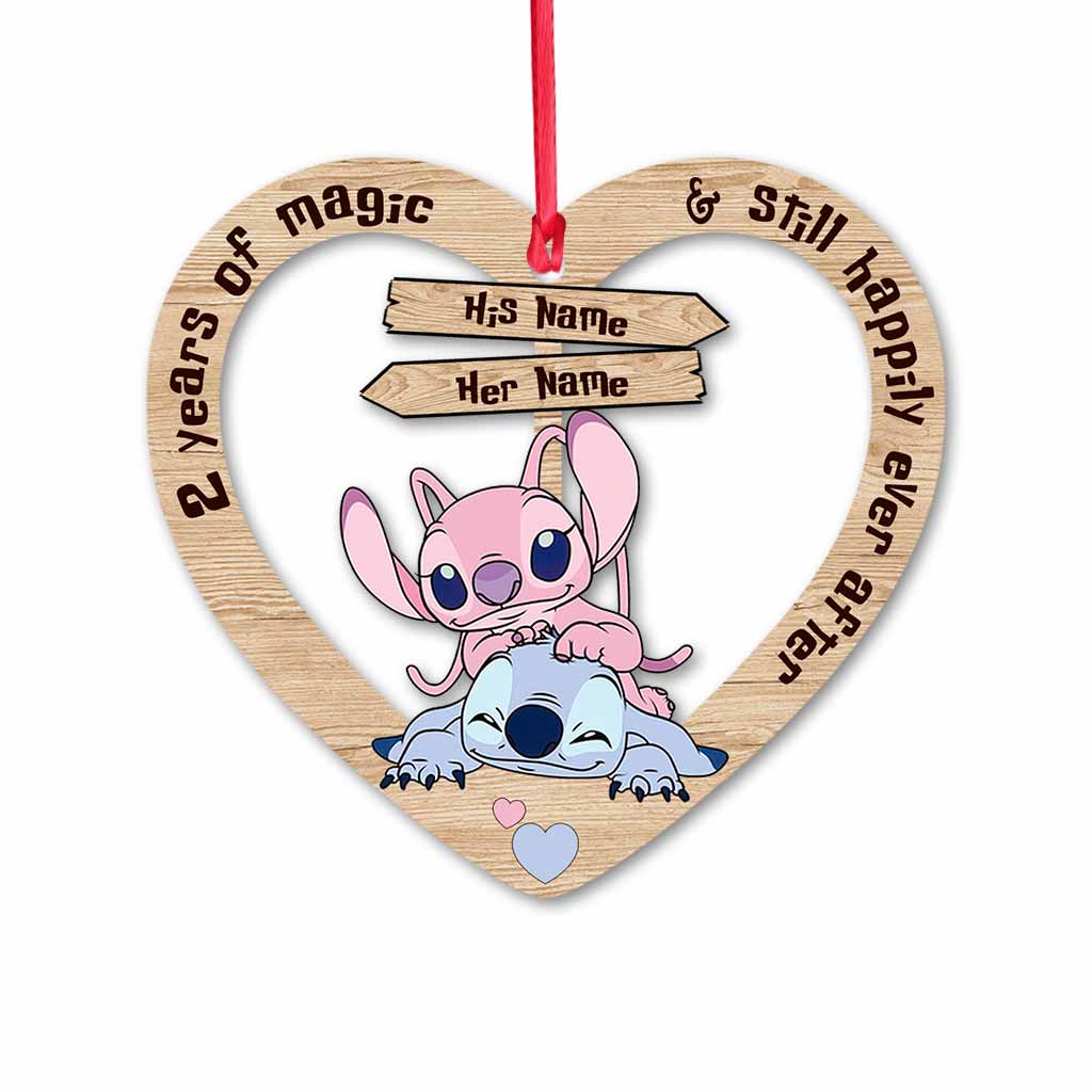 Annoying Each Others For Years And Still Happily Ever After - Personalized Christmas Ohana Ornament (Printed On Both Sides)