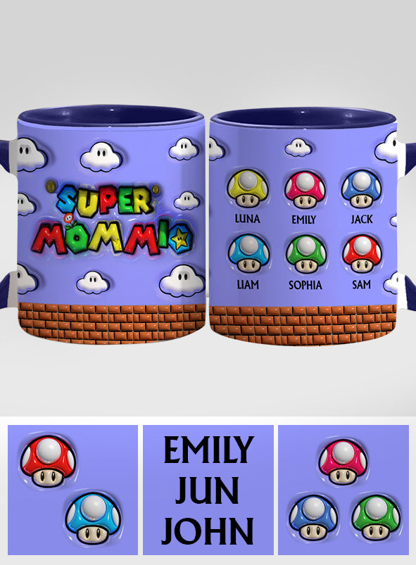 Super Mommio - Personalized Super Plumber Accent Mug