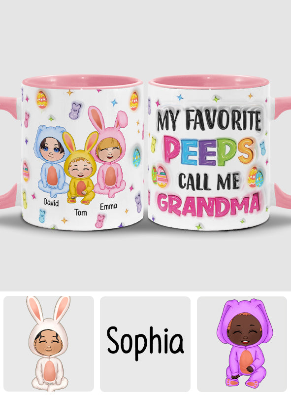 Grandma Of These Bunnies - Personalized Grandma Accent Mug