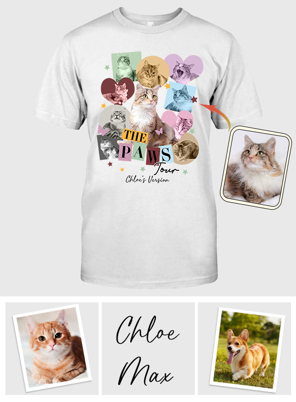 The Paws Tour Pet's Version - Personalized Cat T-shirt And Hoodie