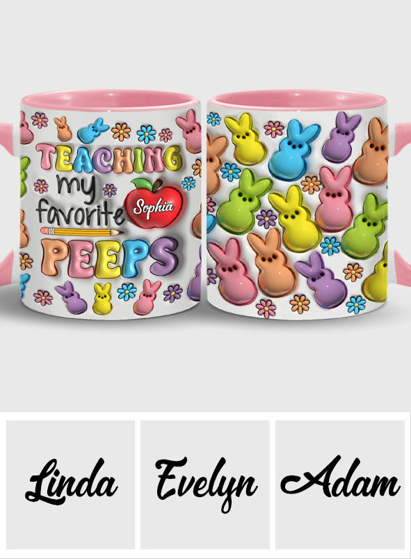 Teaching My Favorite Bunnies - Personalized Teacher Accent Mug