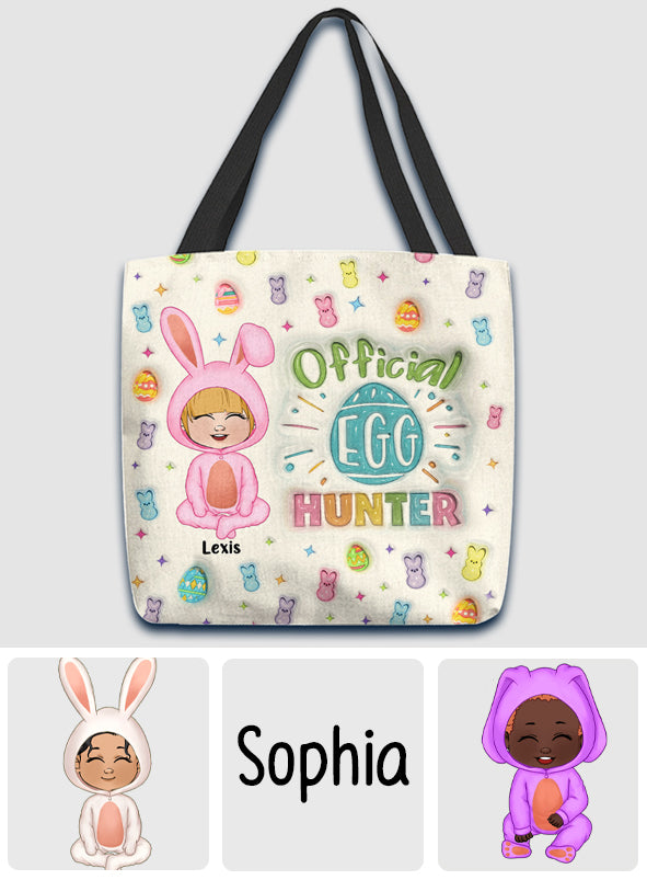 Official Egg Hunter - Personalized Kid Tote Bag