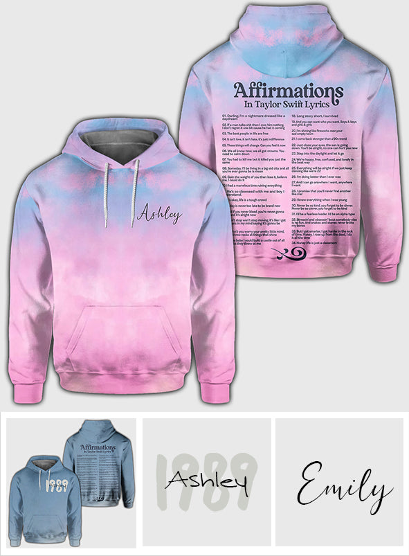 Affirmations in Miss American Lyrics - Personalized Tay-tay Lover All Over Shirt