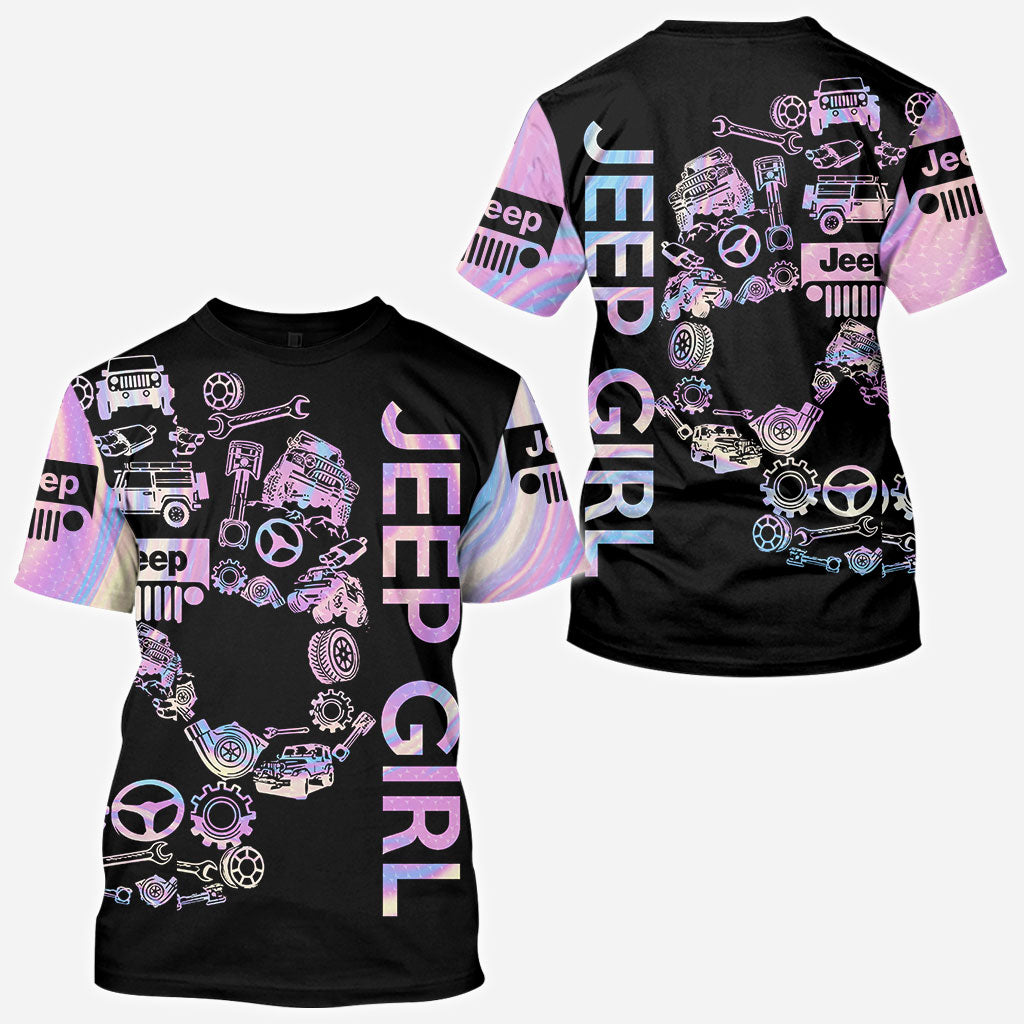 Pink Floral Skull Car All Over Shirt 0523