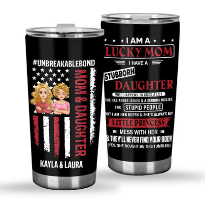 I Am A Lucky Mom - Personalized Mother's Day Mother Tumbler