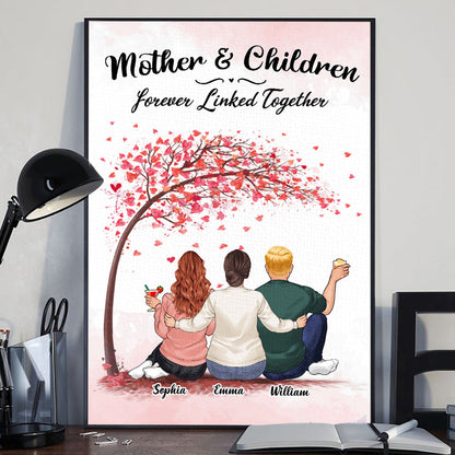 Forever Linked Together - Gift for mom, daughter, son - Personalized Canvas And Poster