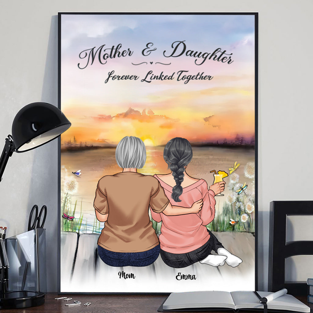 Forever Linked Together - Personalized Mother's Day Mother Canvas And Poster