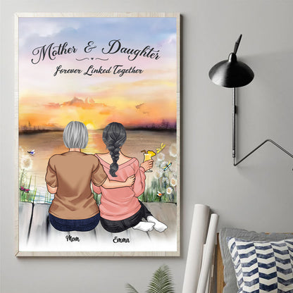 Forever Linked Together - Personalized Mother's Day Mother Canvas And Poster