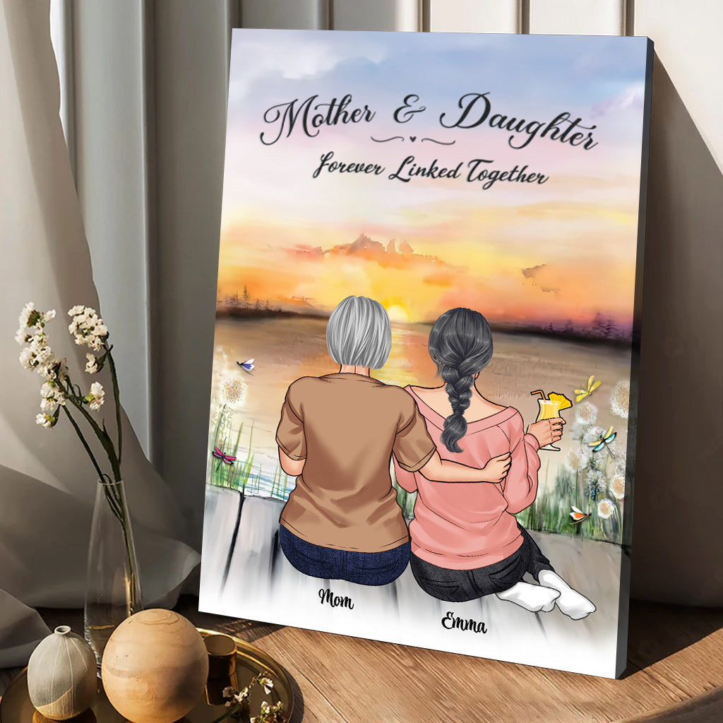 Forever Linked Together - Personalized Mother's Day Mother Canvas And Poster