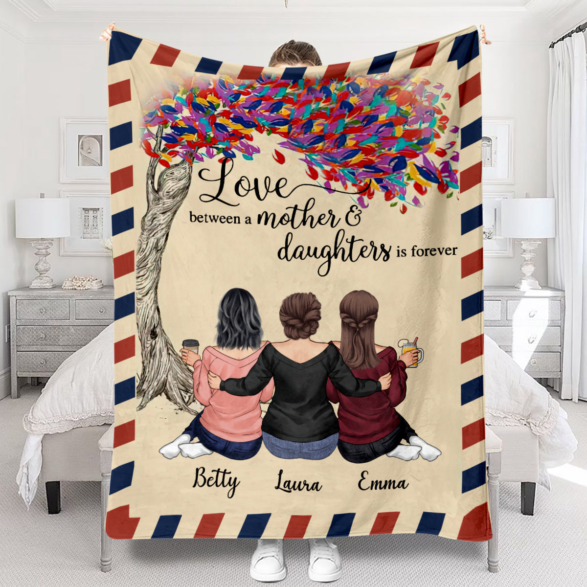 Love Is Forever - Gift for mom, daughter - Personalized Blanket