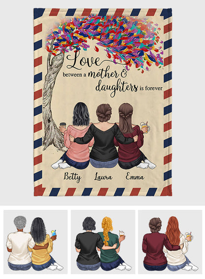 Love Is Forever - Gift for mom, daughter - Personalized Blanket