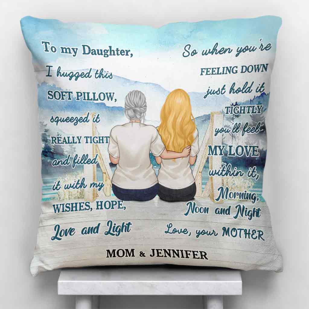 Mother And Daughter Hugged This Soft Pillow - Personalized Mother's Day Mother Throw Pillow