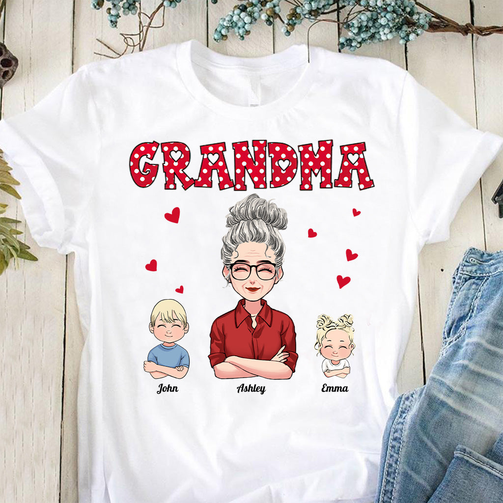 Grandma/ Mother And Kids - Personalized Mother's day Mother T-shirt and Hoodie