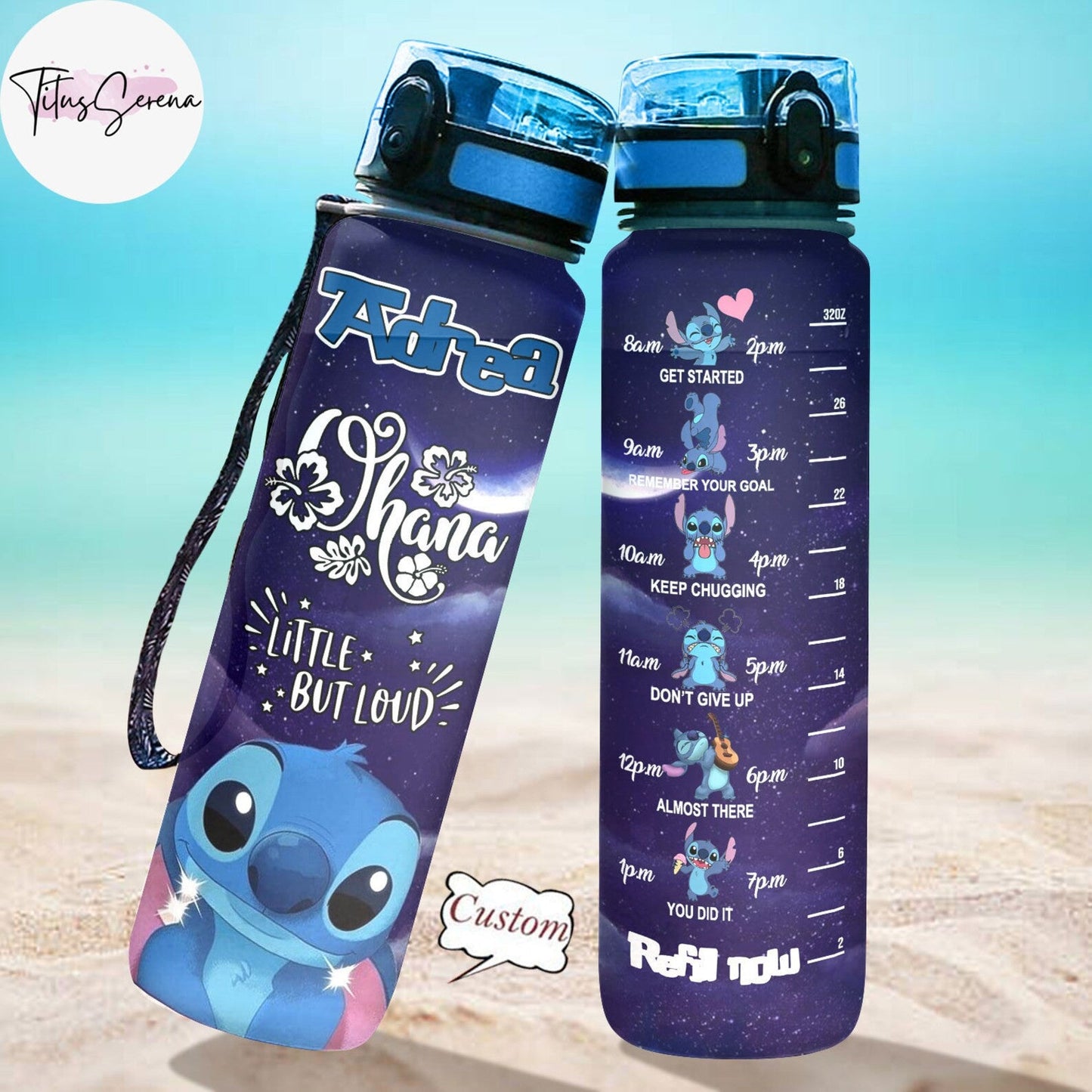 Little But Loud - Personalized Ohana Water Tracker Bottle 0523