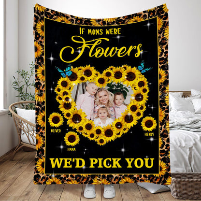 Whenever You Touch This Heart - Gift for mom, wife - Personalized Blanket