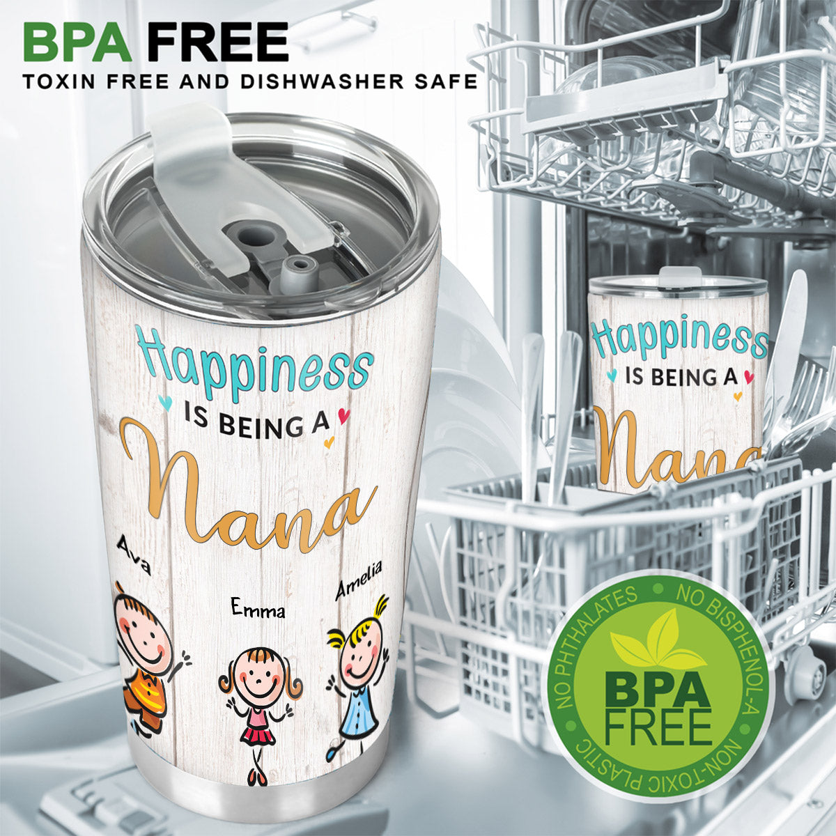 Life Is Just Better With Grandkids - Personalized Mother's Day Grandma Tumbler