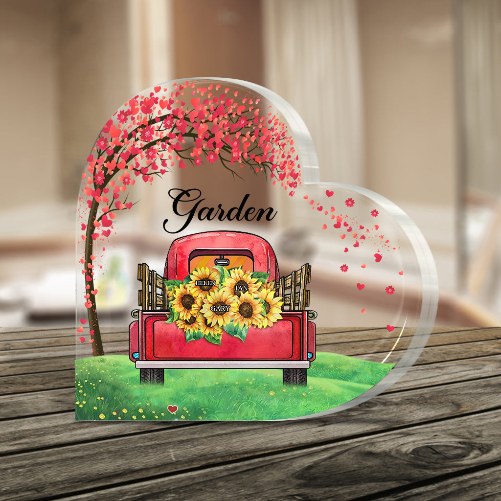 Grandma's Garden - Personalized Mother's Day Grandma Custom Shaped Acrylic Plaque