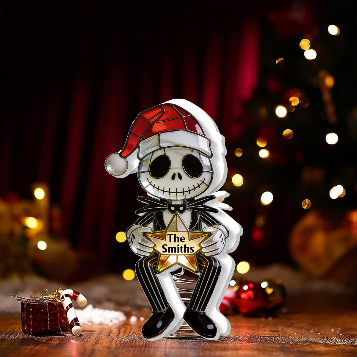Merry Christmas - Personalized Nightmare LED Light Tree Topper