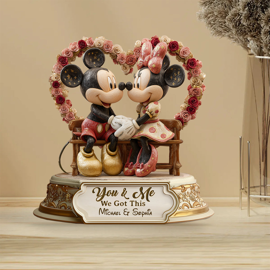 You & Me We Got This - Personalized Mouse Custom Shaped Acrylic Plaque