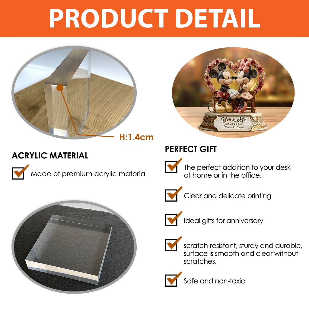 You & Me We Got This - Personalized Mouse Custom Shaped Acrylic Plaque