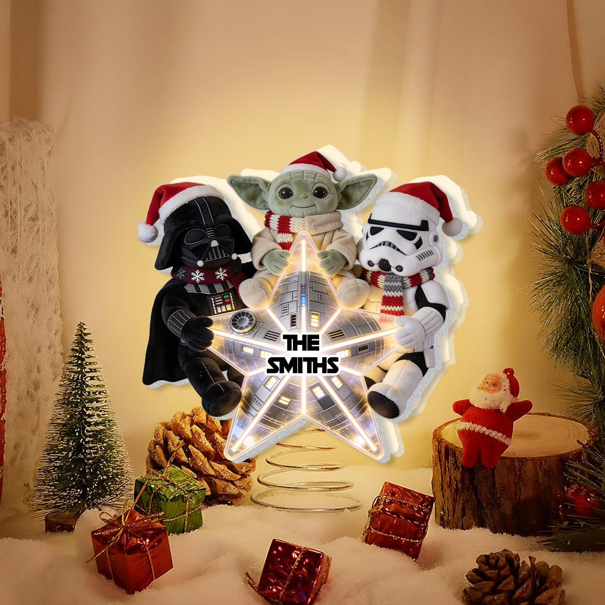 The Magical Force Christmas Gift - Personalized The Force LED Light Tree Topper