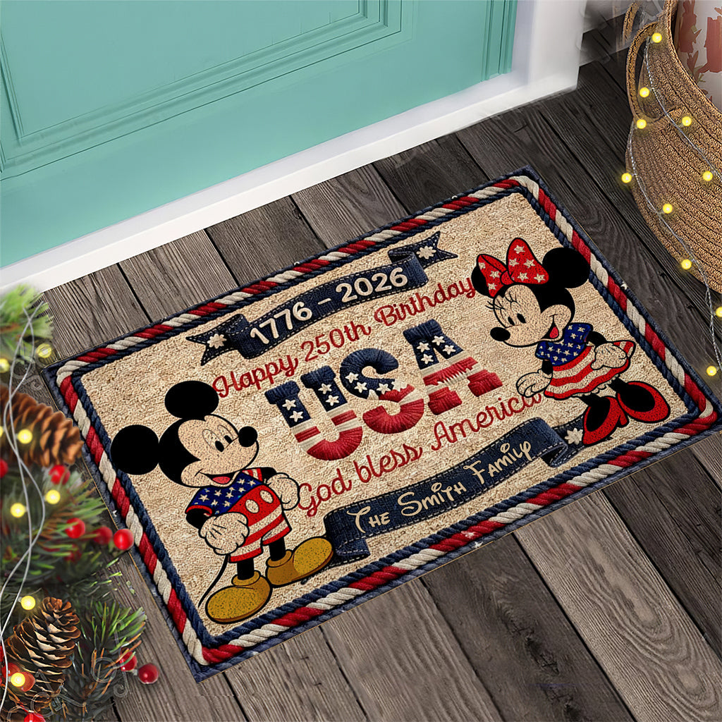 250th Birthday - Personalized Mouse Doormat