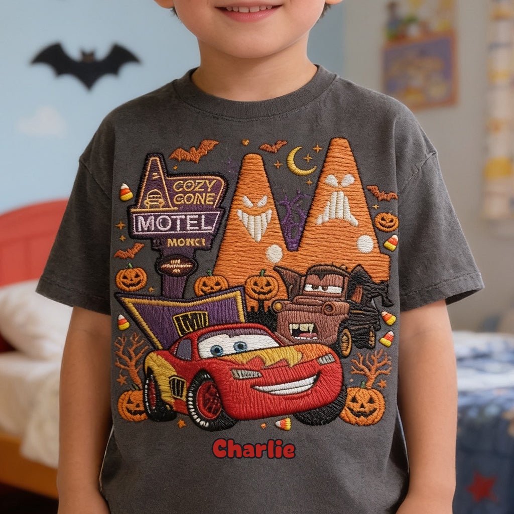 Spooky Halloween Car Friend - Personalized Racing Lover All Over Shirt
