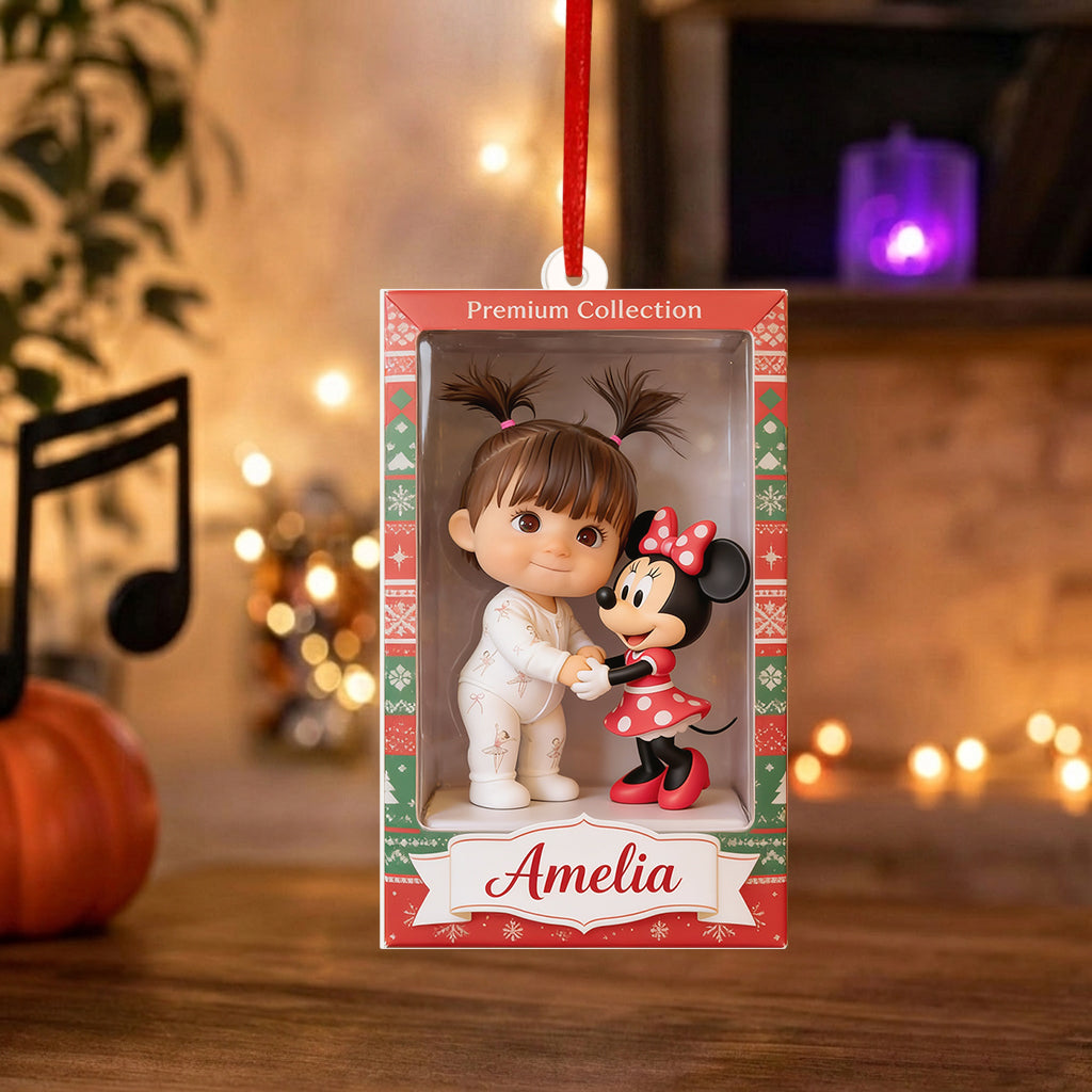 Kid Gift Merry Christmas - Personalized Mouse Premium 3D Ornament