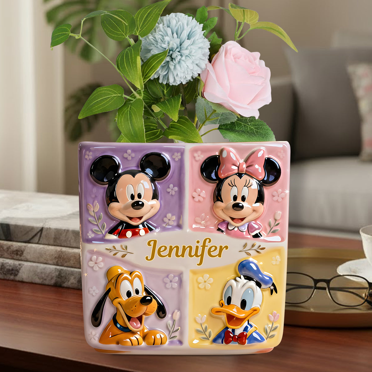 Magical Vase - Personalized Mouse Custom Shape Acrylic Flower Vase