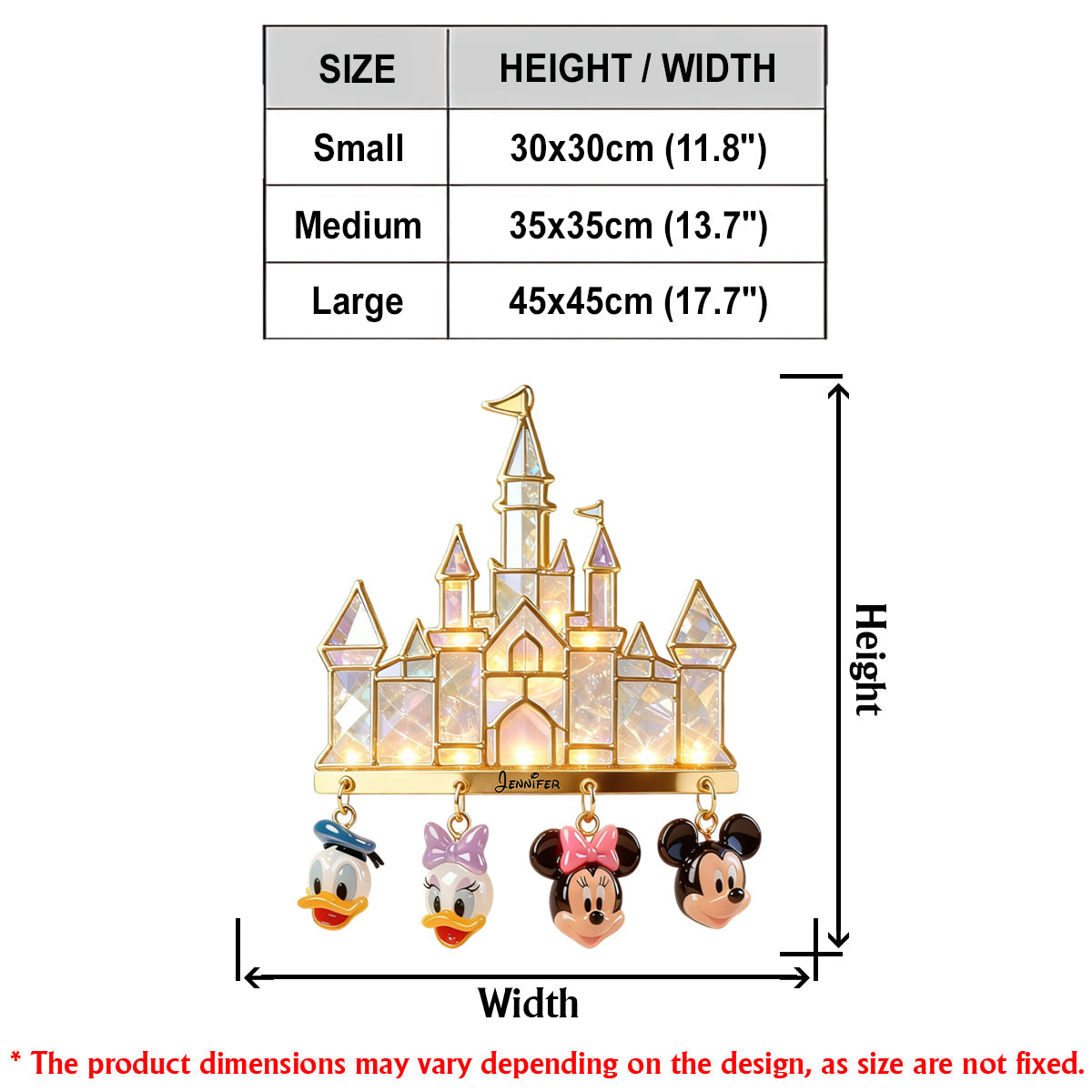 Magical Castle - Personalized Mouse LED Light Acrylic Sign