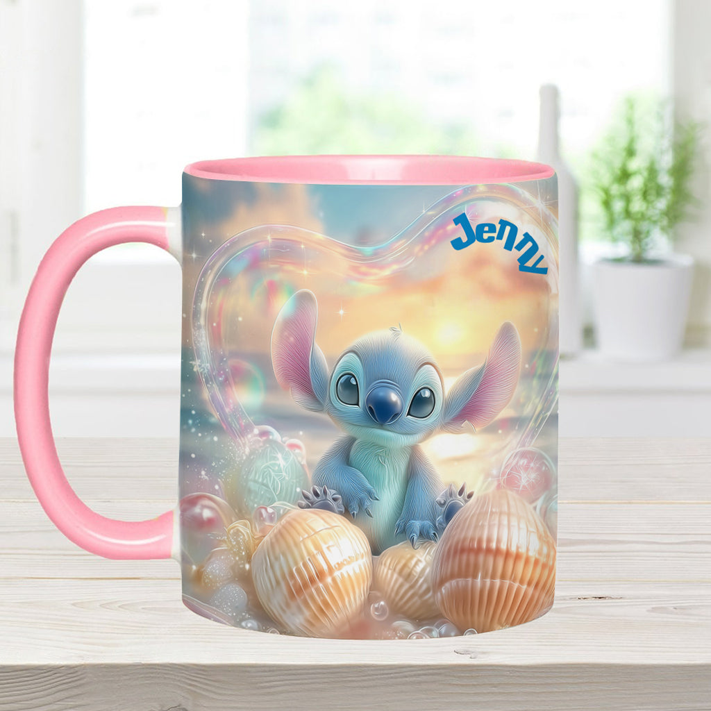 Blue Ohana Summer Vibes - Personalized Ohana Accent Mug