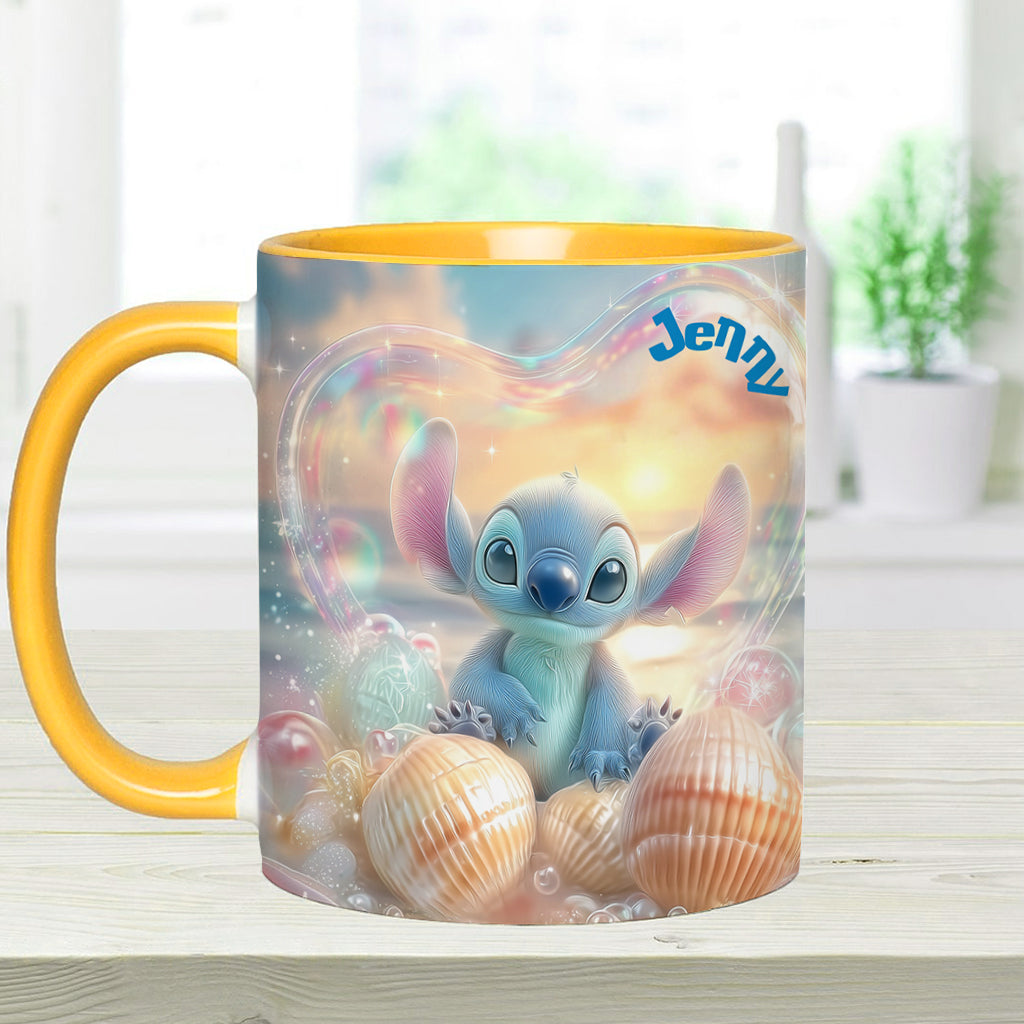 Blue Ohana Summer Vibes - Personalized Ohana Accent Mug