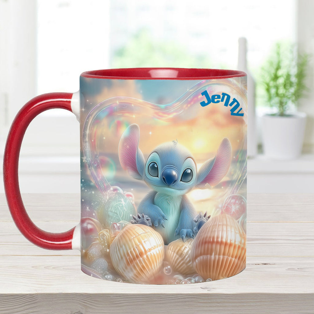 Blue Ohana Summer Vibes - Personalized Ohana Accent Mug