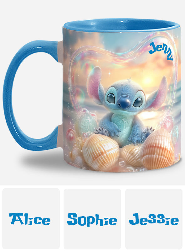 Blue Ohana Summer Vibes - Personalized Ohana Accent Mug