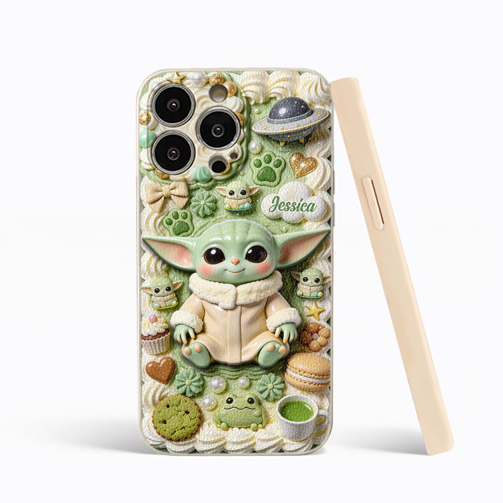 Tiny Guardian Galaxy - Personalized The Force 3D Embossed Leather Phone Case