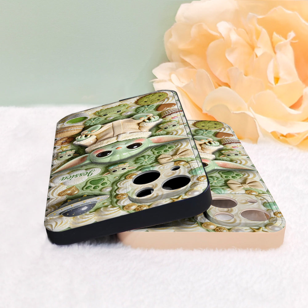 Tiny Guardian Galaxy - Personalized The Force 3D Embossed Leather Phone Case
