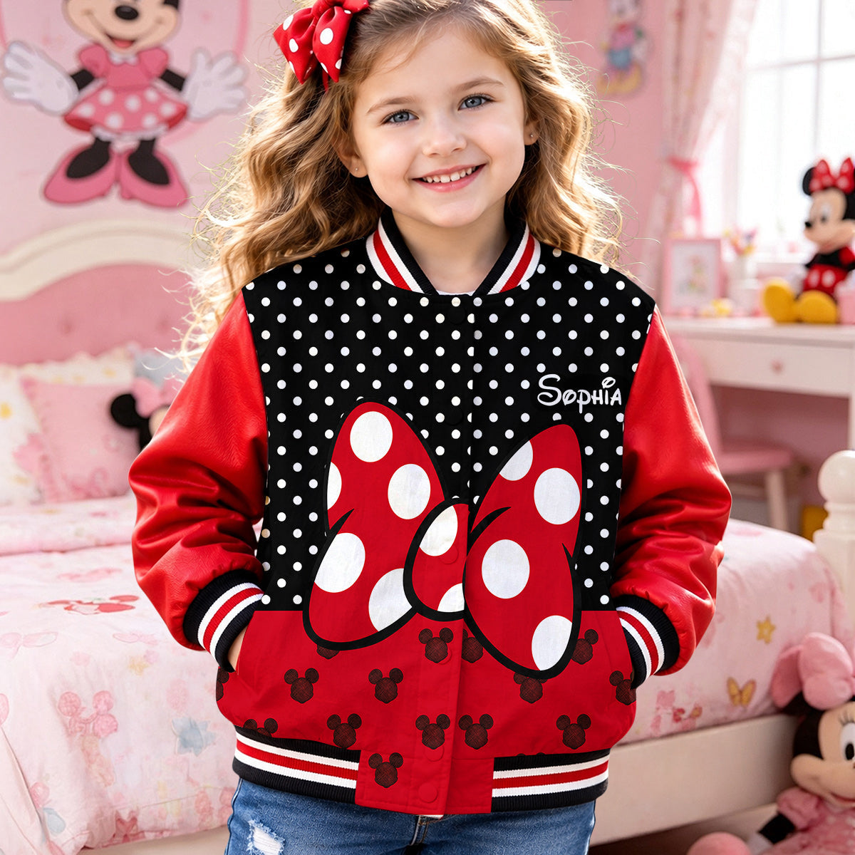 Believe In Magic - Personalized Mouse Varsity Jacket