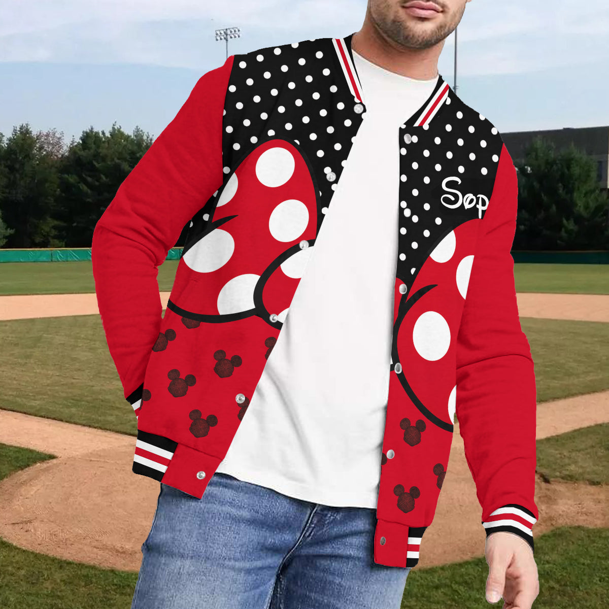 Believe In Magic - Personalized Mouse Varsity Jacket
