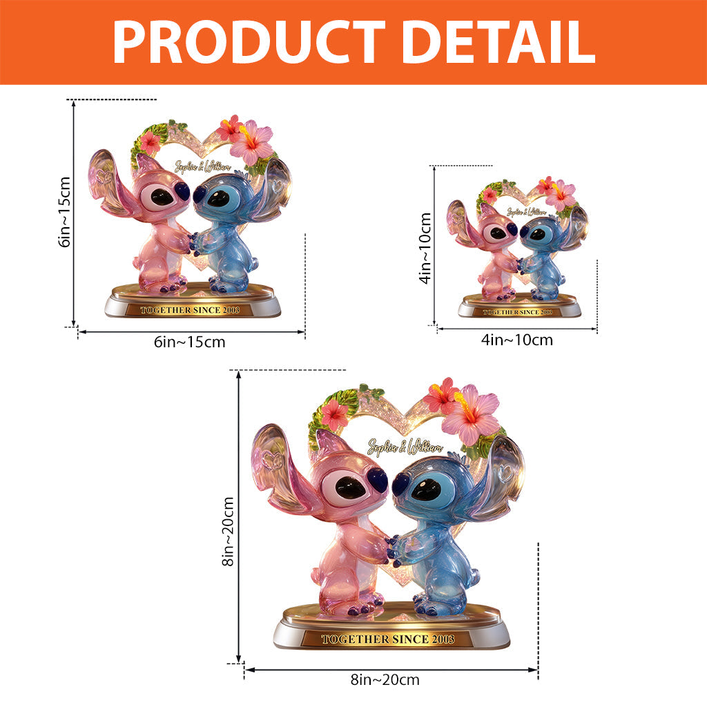 Couple Love Together Since - Personalized Ohana Custom Shaped Acrylic Plaque